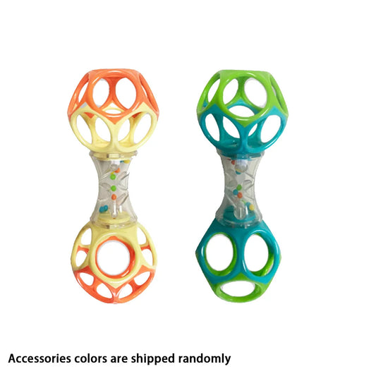 Baby Teether Rattle Barbell Toy for 3 Months and Up
