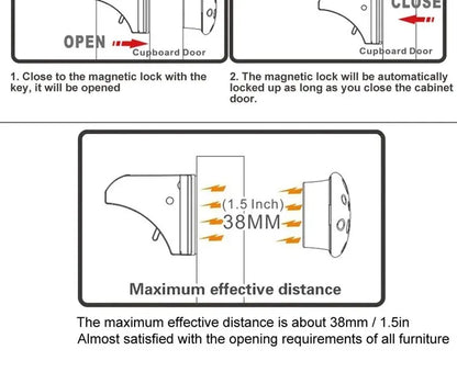 Invisible Magnetic Child Safety Locks for Cabinets and Drawers