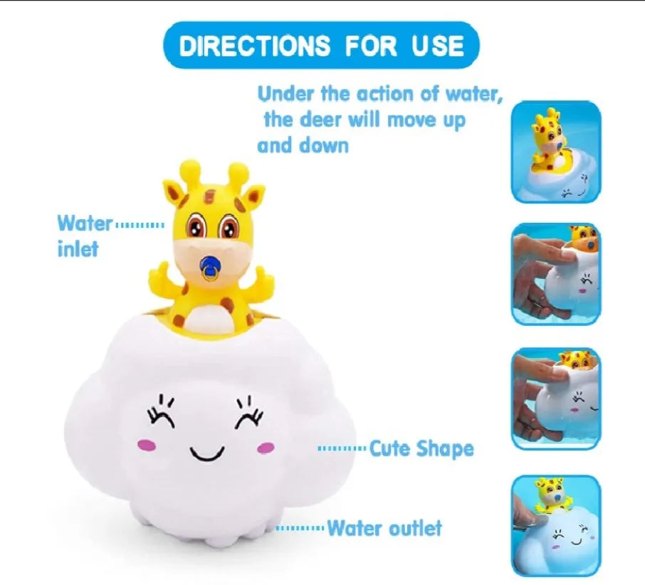 Cloud Bath Toy with Water Spraying Fun for Kids
