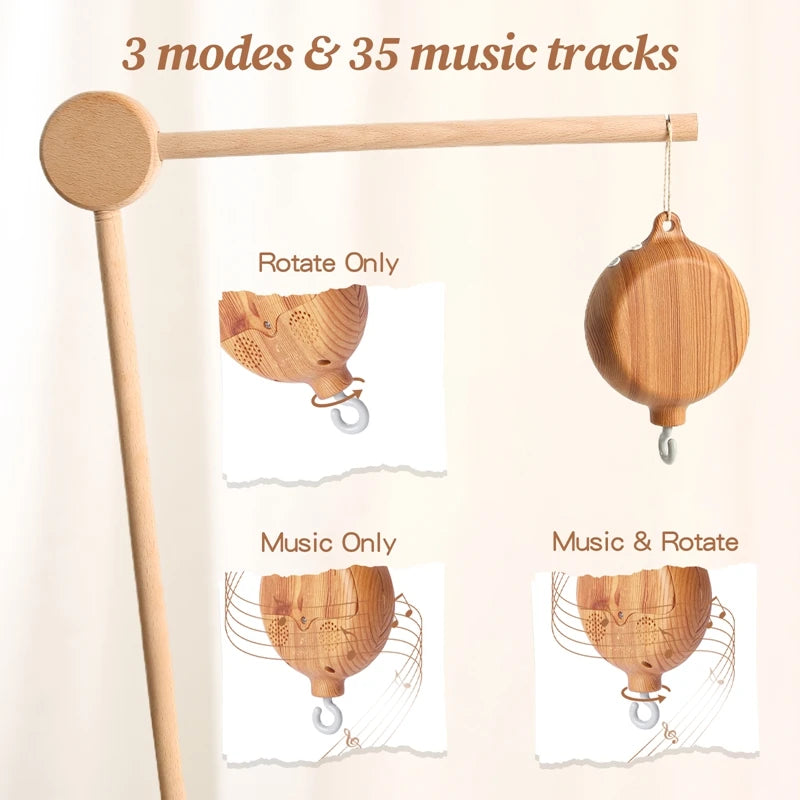 Baby Crib Music Box Rattle - Soothing Toy for Newborns
