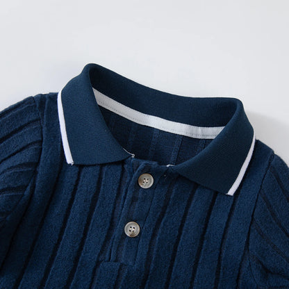 Boys' Two-Piece Warm Collar Suit for Autumn & Winter