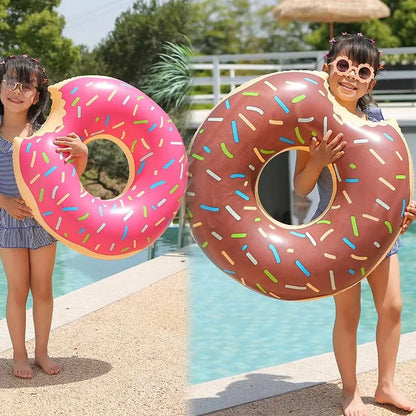 Inflatable Donut Swimming Ring Float for Kids and Adults