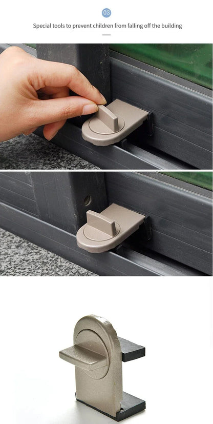 Child Safety Window Lock - Adjustable Security Latch