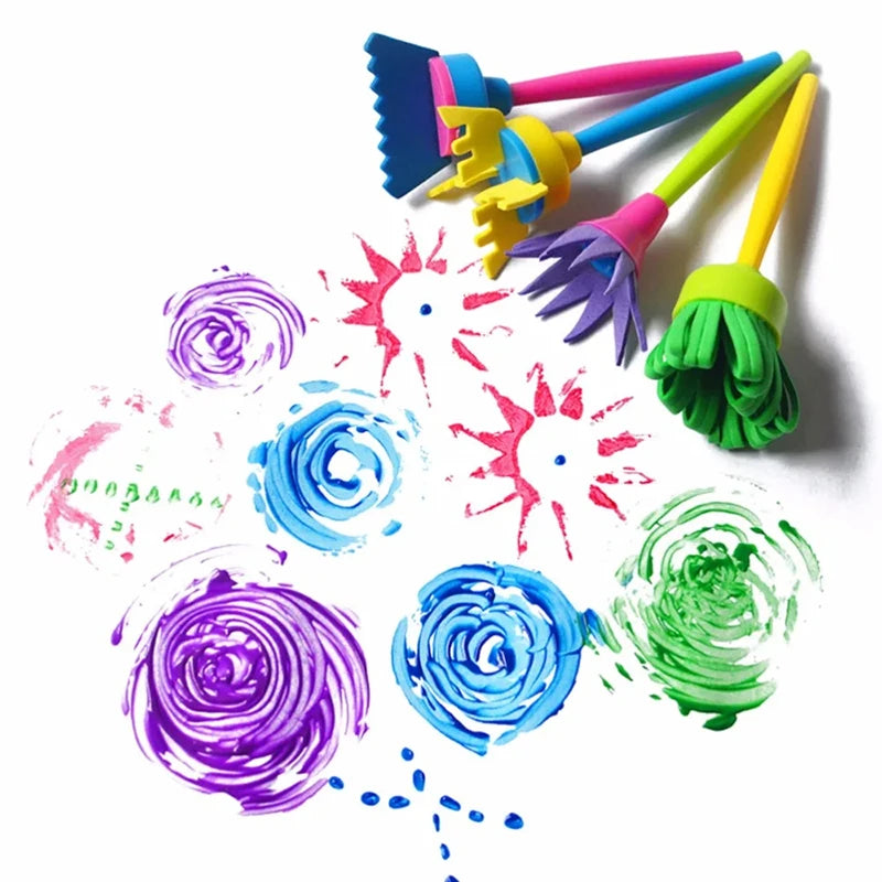 Children's Painting Sponge Brush Set for Creative Play