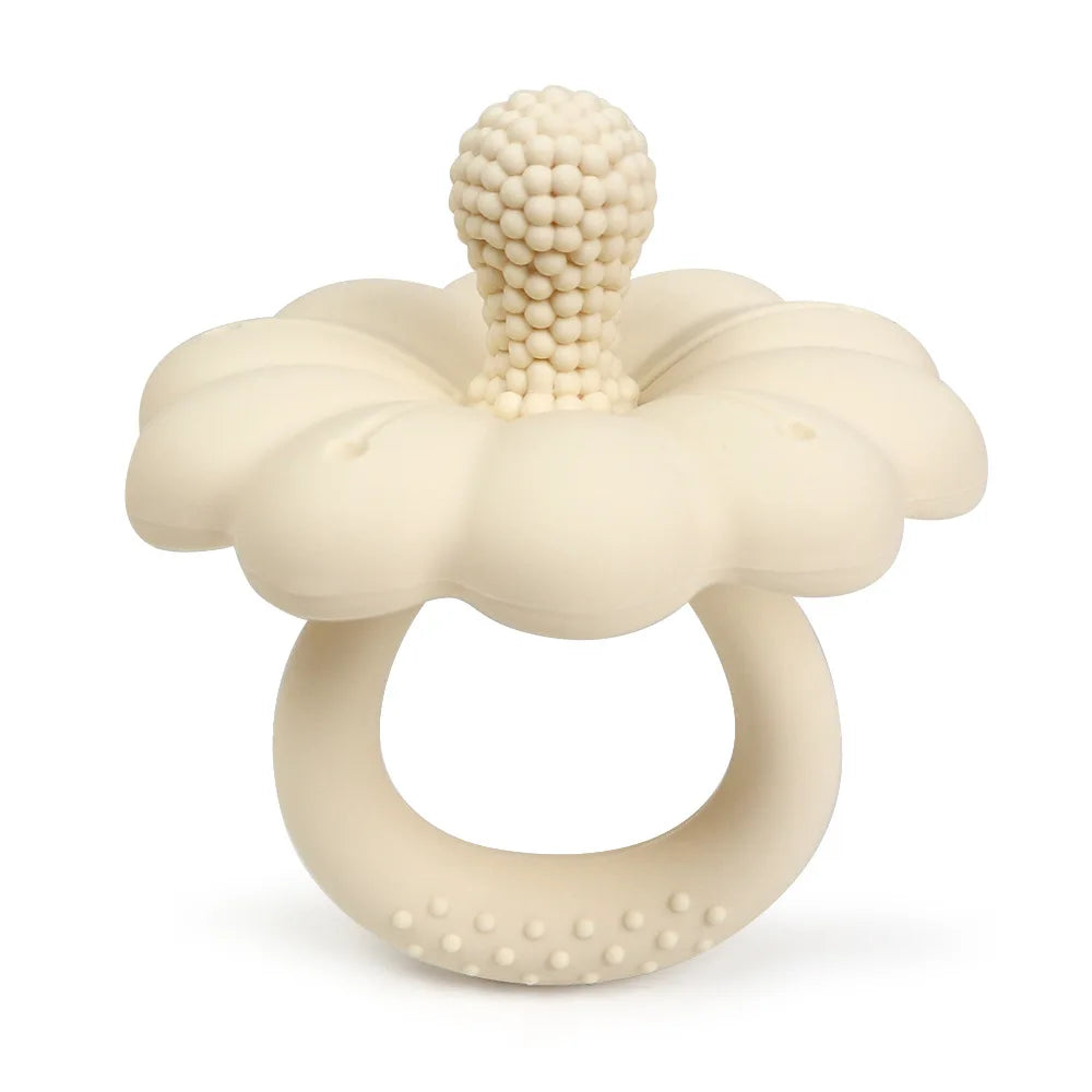 Anneau de dentition en silicone en forme de fleur pour bébé, grande taille, sans BPA, offre spéciale, 2024
