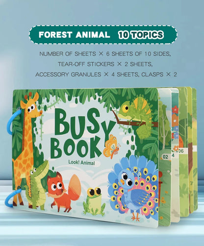 Montessori Busy Book for Early Learning in Children 1-3 Years