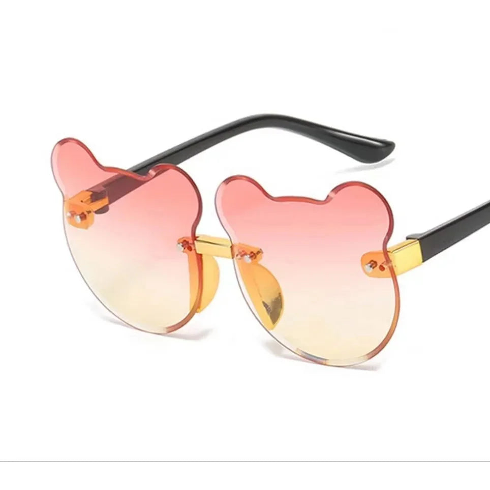 Cute Bear Ears Rimless Sunglasses for Kids