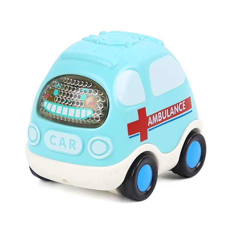 Soft Rubber Push and Go Cars for Infants 6-12 Months