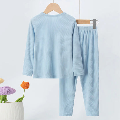 Children's 2-Piece Thermal Underwear Set for Fall/Winter