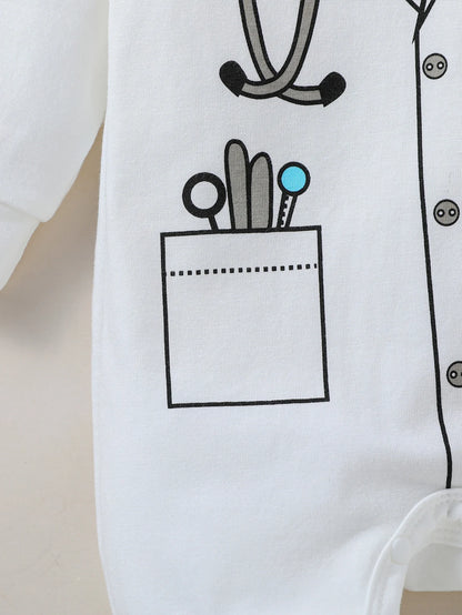 2-Pack Long Sleeve Baby Jumpsuit with Hat for All Seasons