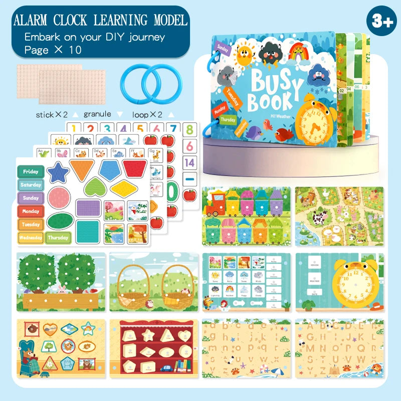 Montessori Busy Book for Early Learning in Children 1-3 Years