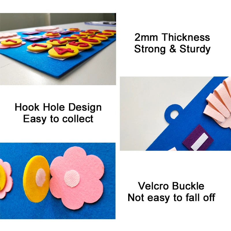 Felt Finger Numbers Math Toy for Toddlers - Montessori Learning