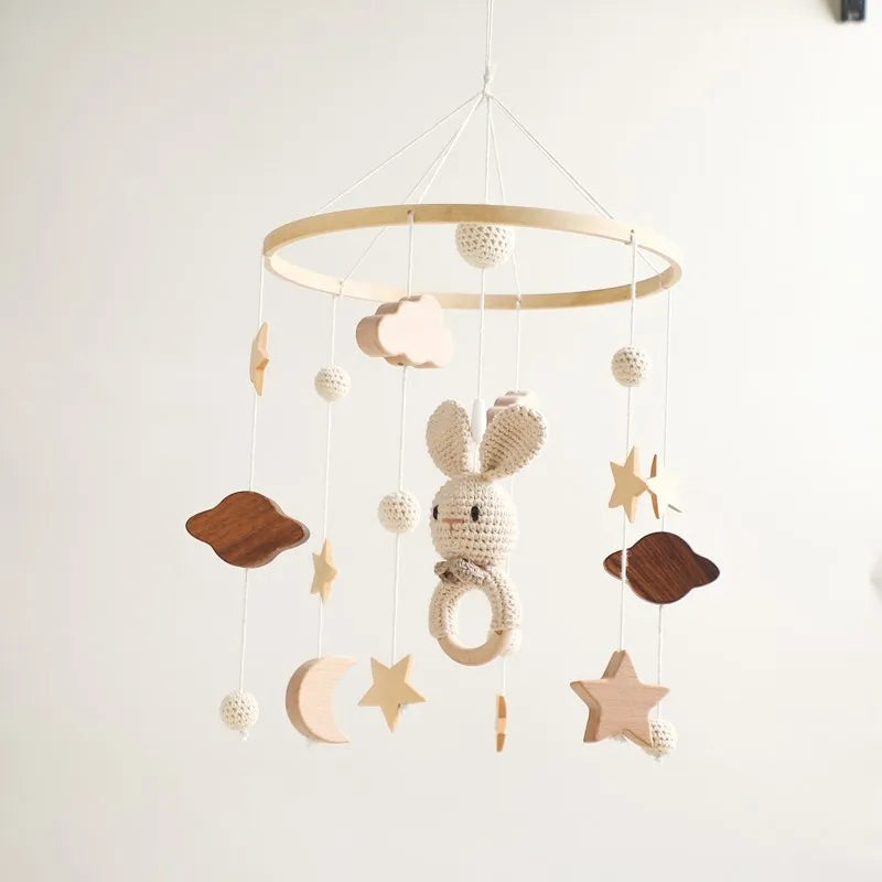 Musical Baby Cloud Rattle & Crib Mobile for Newborns