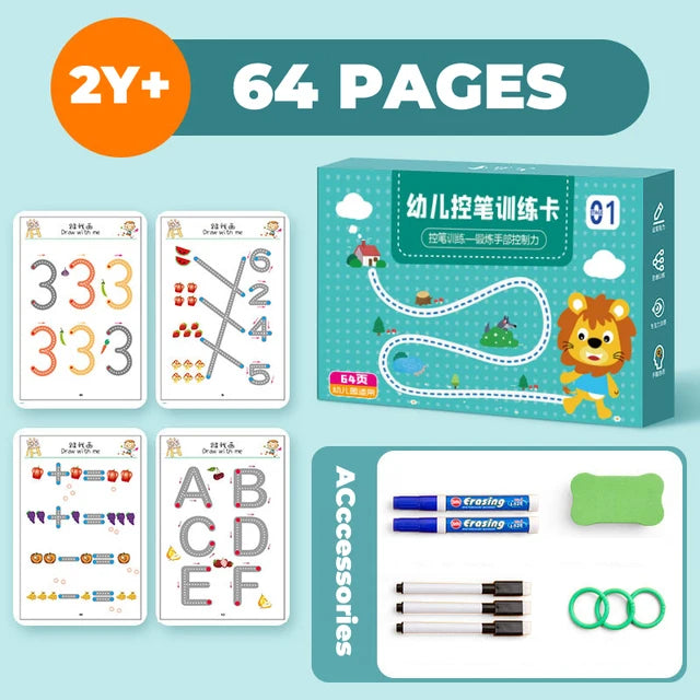 Montessori Drawing Toy Set for Toddler Math and Shape Learning