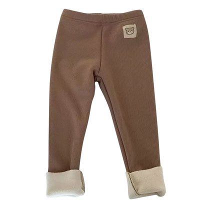 Children's Cartoon Warm Leggings with Feet for Cold Weather