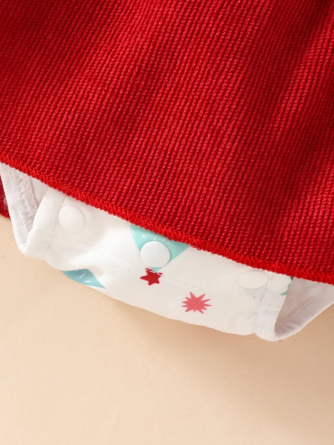 Tree Print Red Corduroy Baby Girl Dress for New Year's Eve
