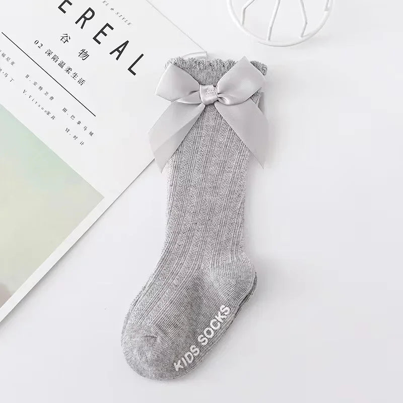 Red Bow Tie Knee High Socks for Infants and Toddlers