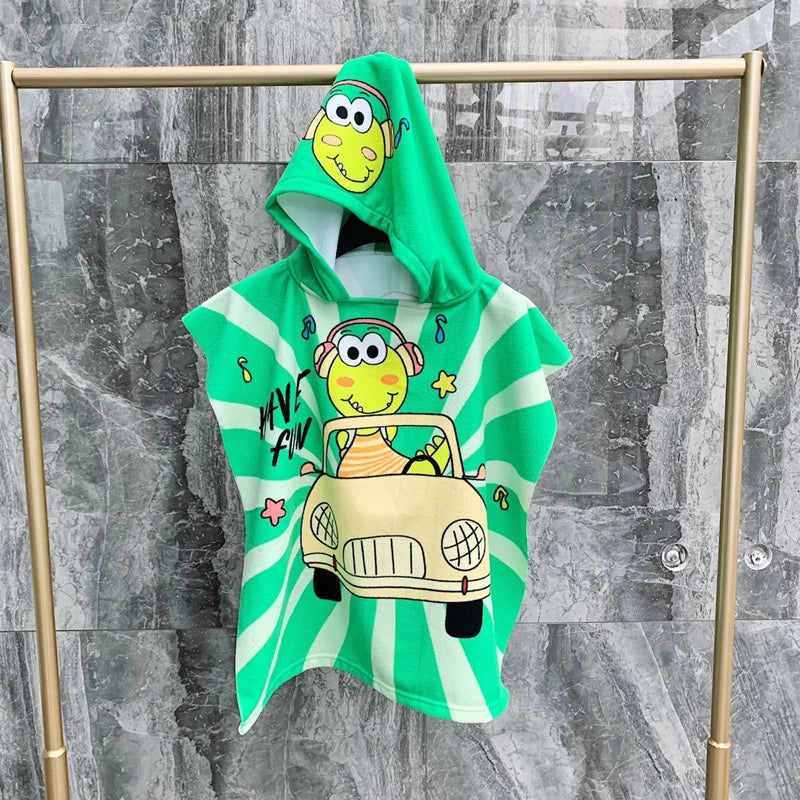 Dinosaur Hooded Bathrobe for Kids and Infants