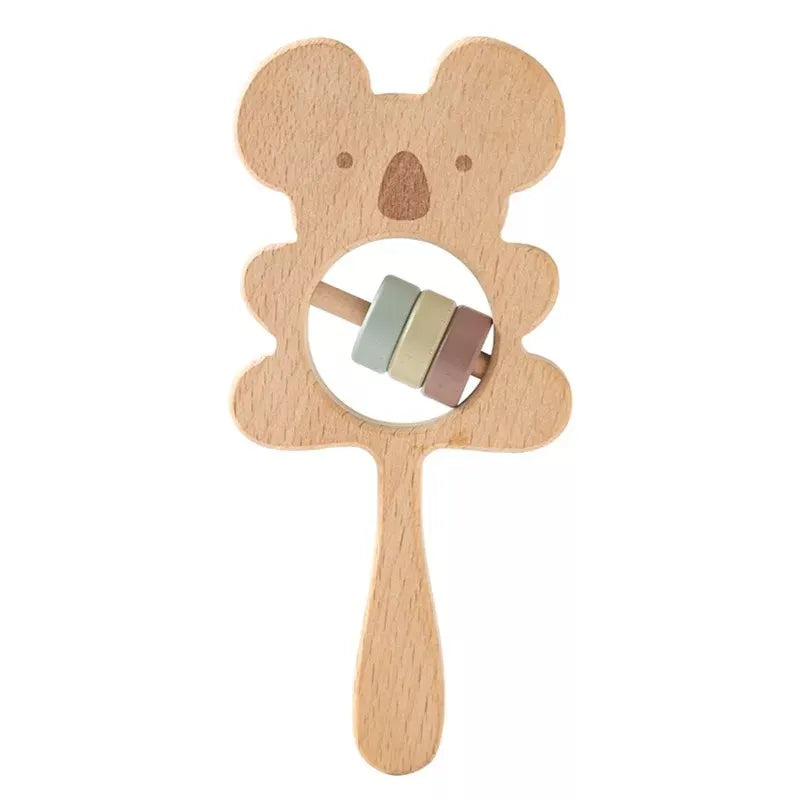 Wooden Montessori Musical Rattle Hand Bell for Babies
