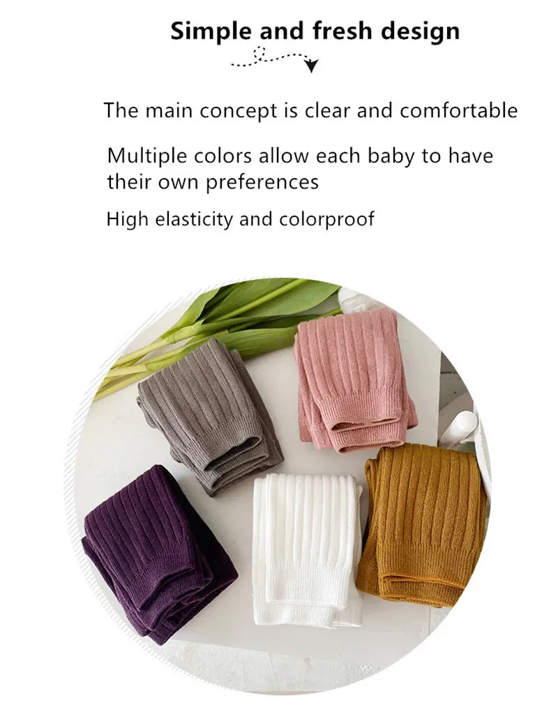 Cotton Stretch Leggings for Baby Boys and Girls (0-6 Years)