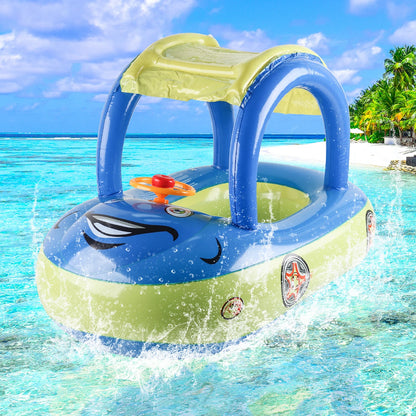 Car-Shaped Toddler Pool Float - Baby Swim Ring Toy