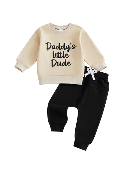 Embroidered Sweatshirt & Joggers Set for Toddler Boys
