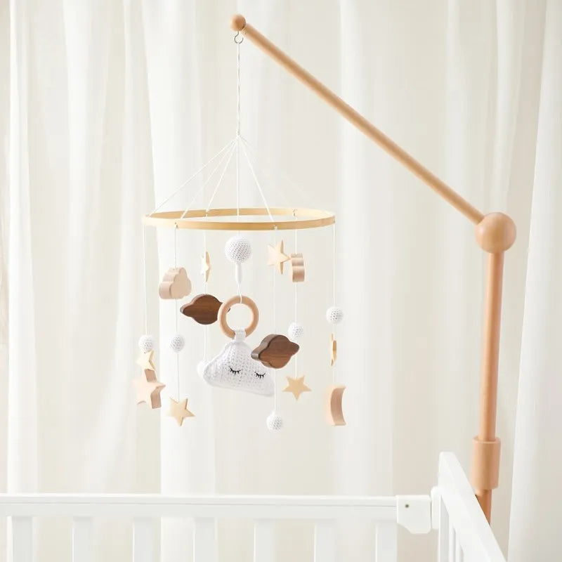 Musical Baby Cloud Rattle & Crib Mobile for Newborns