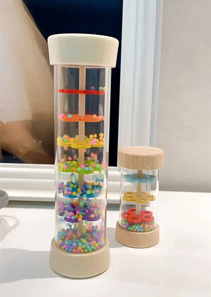 Wooden Rain Sound Pipe Toy for Early Educational Play