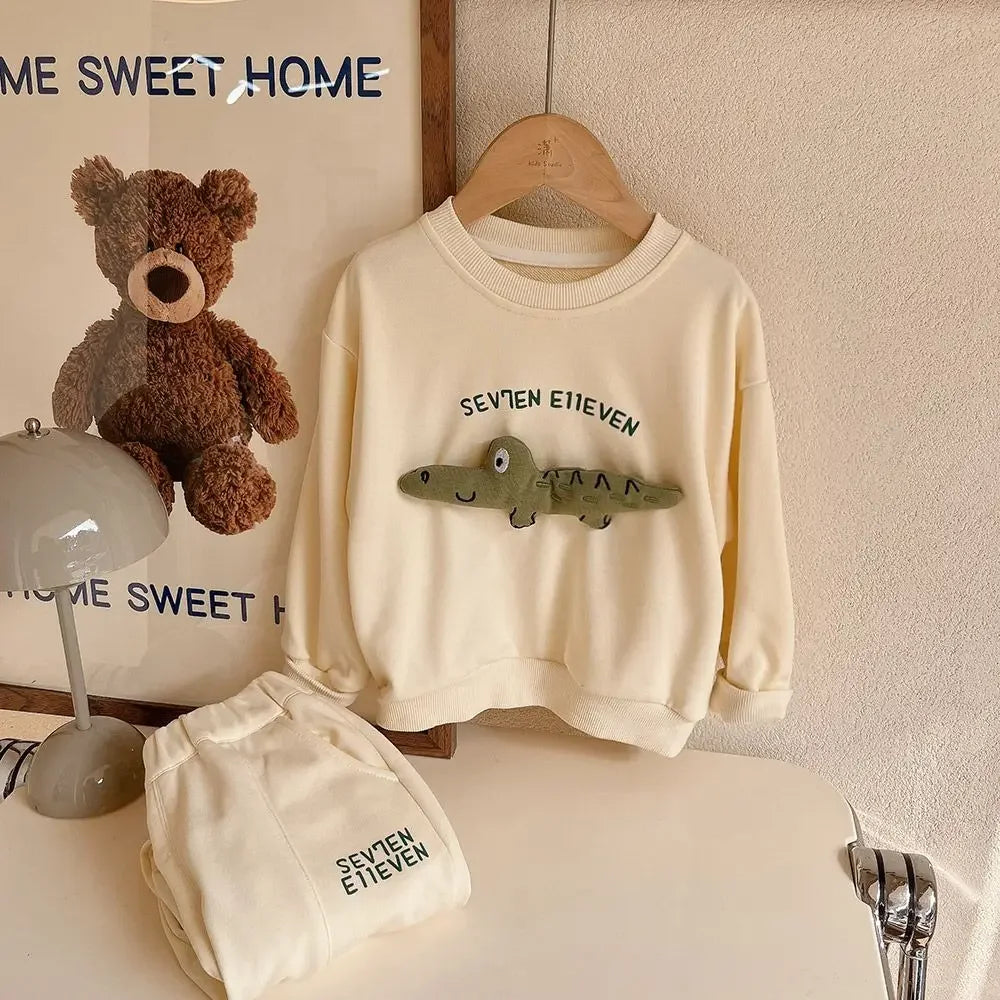 Dinosaur Hoodie and Pants Set for Toddler Boys & Girls