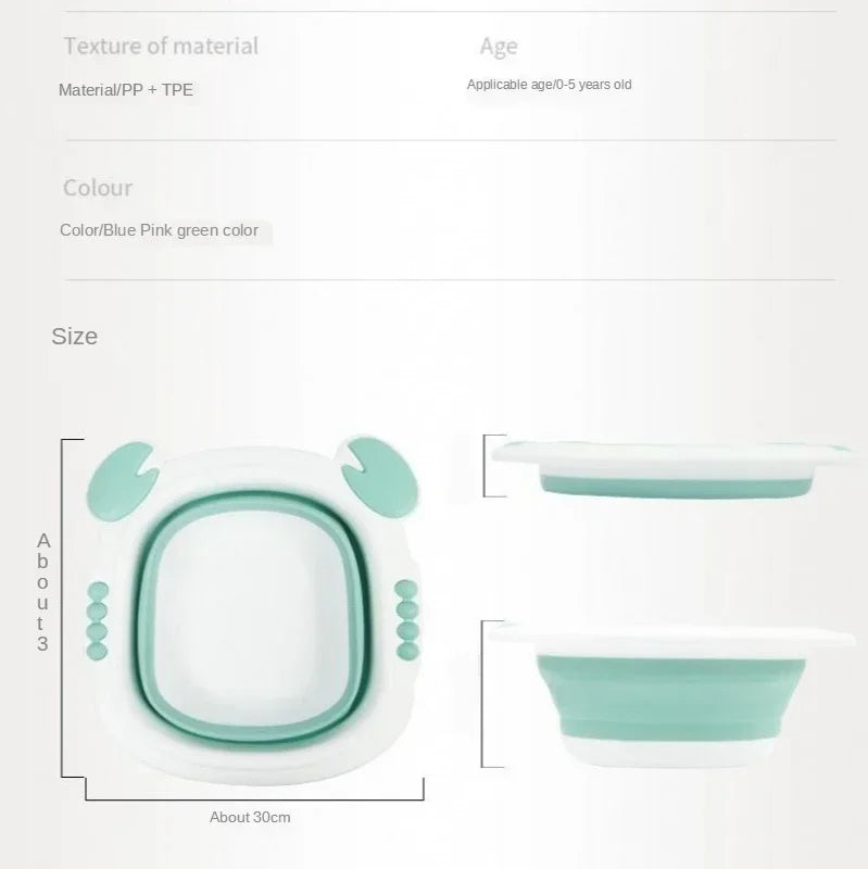 Foldable Baby Bath Tub for Travel - Lightweight & Compact