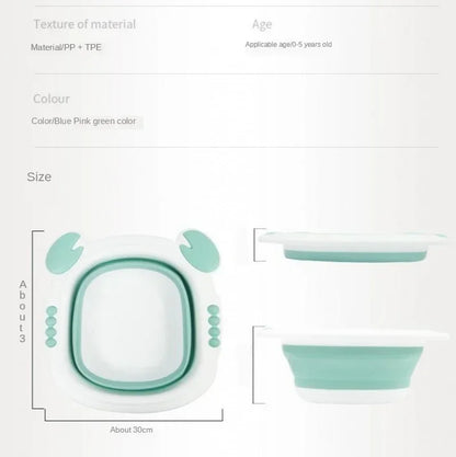 Foldable Baby Bath Tub for Travel - Lightweight & Compact