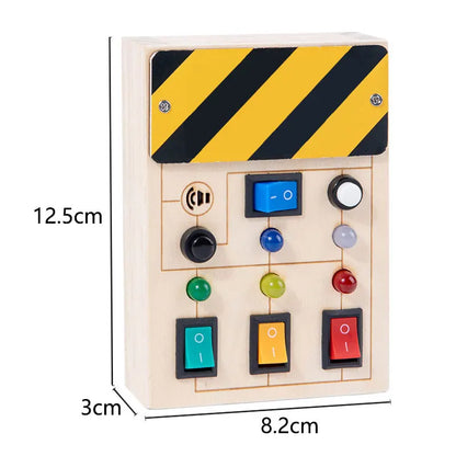 Montessori Busy Board for Children with LED Light Activities