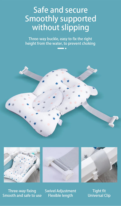 Foldable Baby Bath Support Seat - Adjustable Infant Cushion