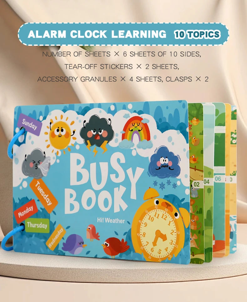 Montessori Busy Book for Early Learning in Children 1-3 Years
