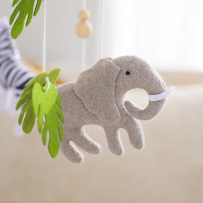 Forest Animal Crib Mobile Rattle Toy for Infants 0-12 Months