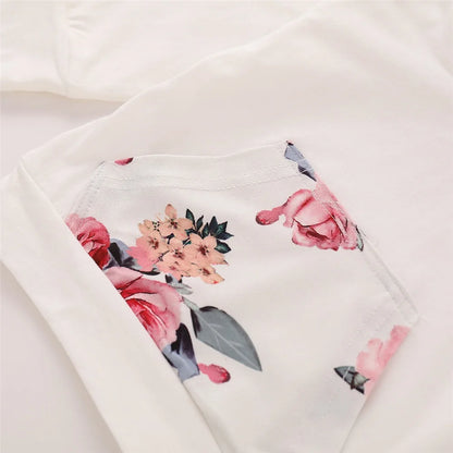 3PCS Baby Girl Floral Hooded Set with Headband 0-18 Months