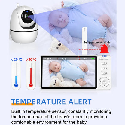 5" Wireless Video Baby Monitor with Night Vision & Two-Way Audio