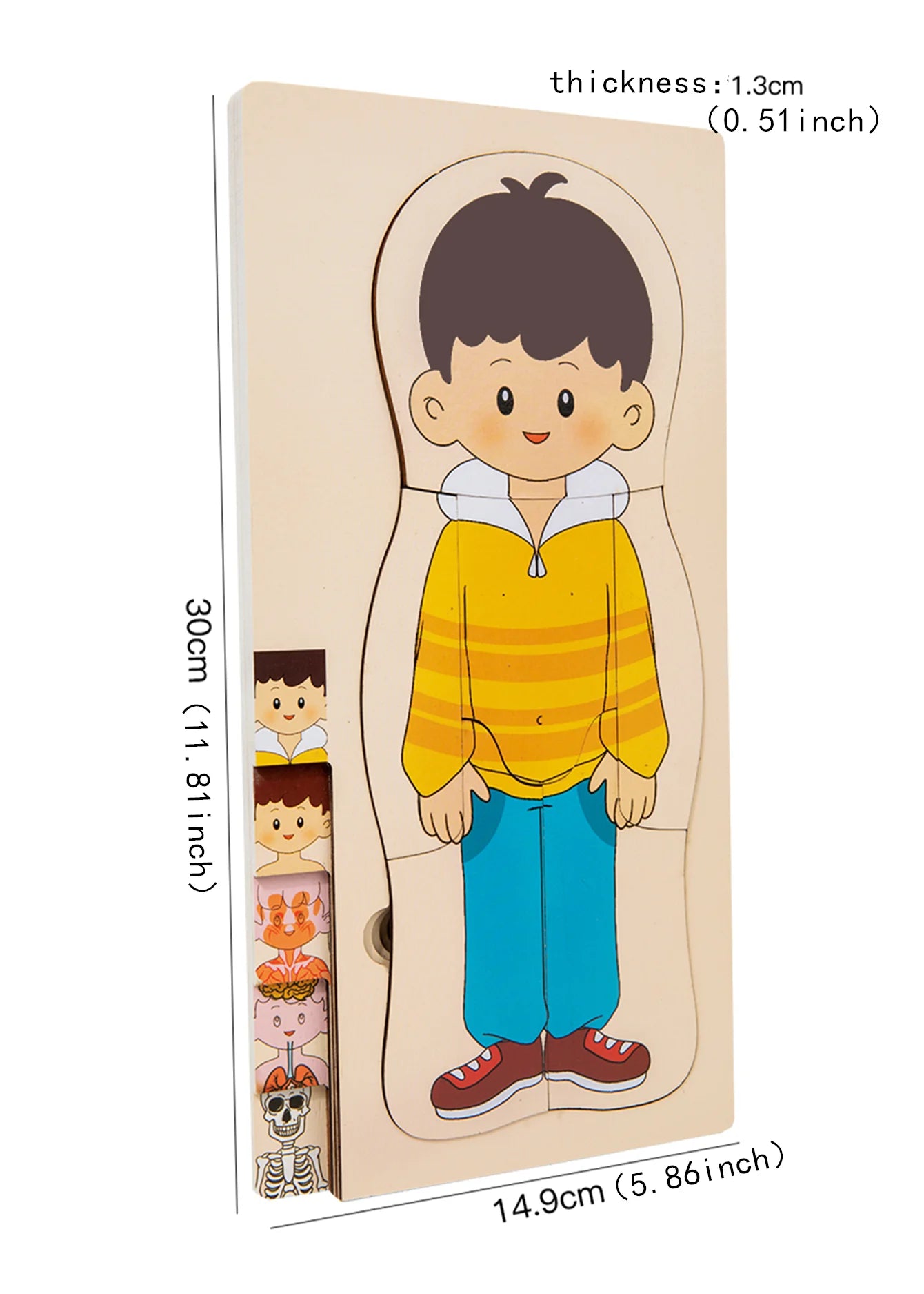 Wooden Human Body Puzzle for Kids - Educational Learning Toy