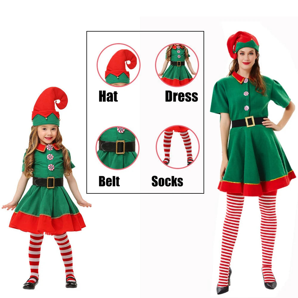 Baby Christmas Outfit - Elf on the Shelf Costume for Babies & Kids | Family Christmas Costume Set