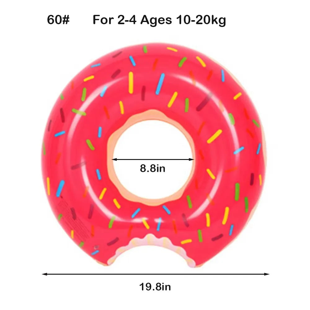 Inflatable Donut Swimming Ring Float for Kids and Adults