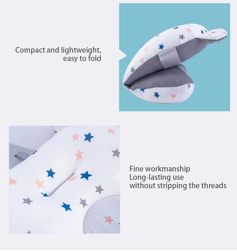 Foldable Baby Bath Support Seat - Adjustable Infant Cushion