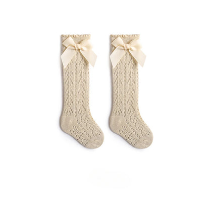 Cute Toddler Knee High Lace Bow Socks for Summer 0-3Y