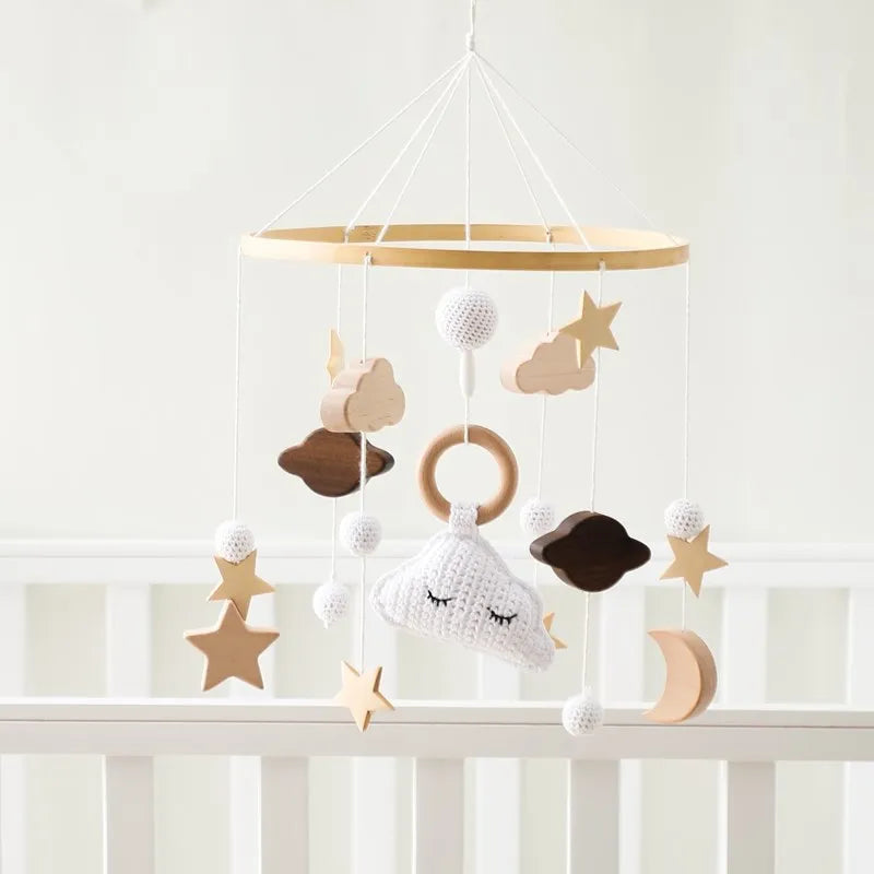 Musical Baby Cloud Rattle & Crib Mobile for Newborns