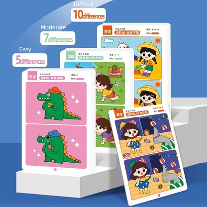 64pcs Montessori Educational Game Cards for Kids' Focus Training