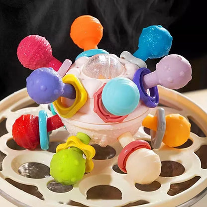 Montessori Sensory Rattle Teether for Infants 0-12 Months