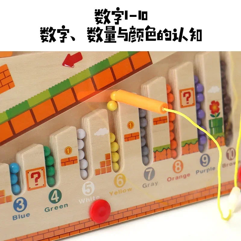 Magnetic Color and Number Maze Educational Toy for Kids