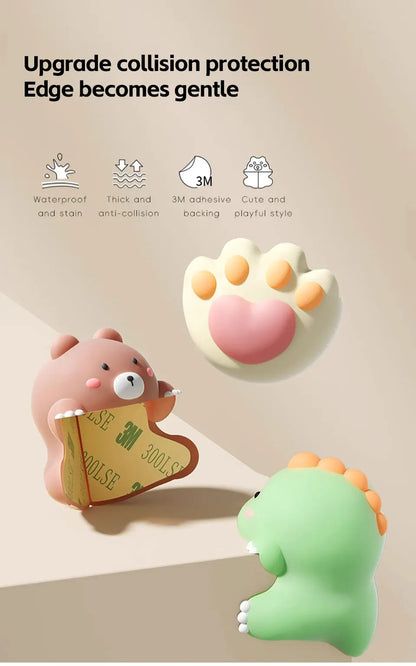 Silicone Corner Protectors for Baby Safety - Cute Cartoon Design