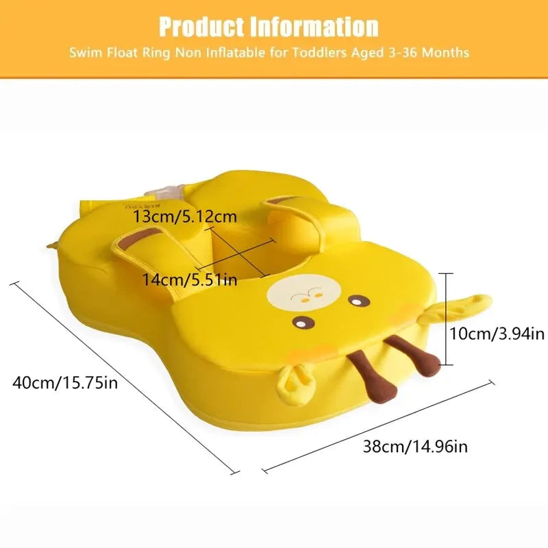 Non-Inflatable Baby Swim Float for Toddlers 6-36 Months