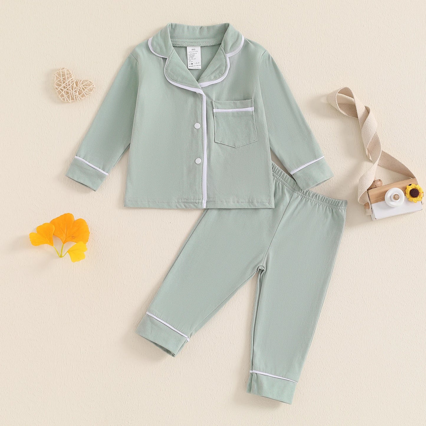 Toddler Fall Pajama Set for Boys and Girls - 10 Colors