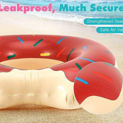Inflatable Donut Swimming Ring Float for Kids and Adults